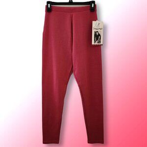 NWT Vintage Lerner New York Rose Pink Leggings - Size Large